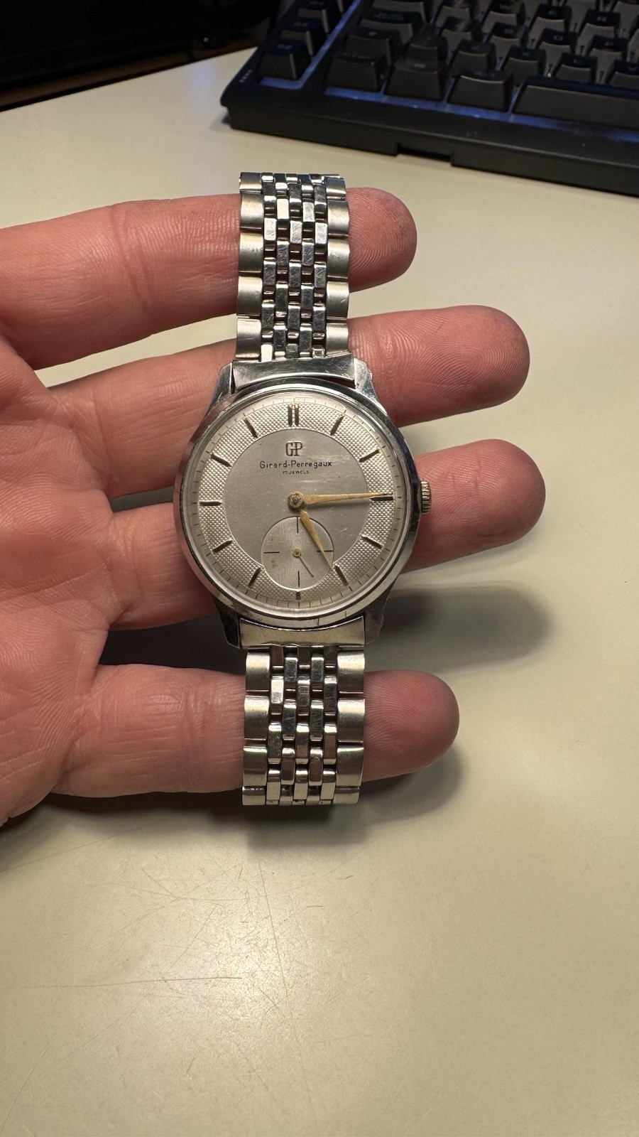 VINTAGE GIRARD PERREGAUX MECHANICAL MANUAL WINDUP MOVEMENT WRISTWATCH Work