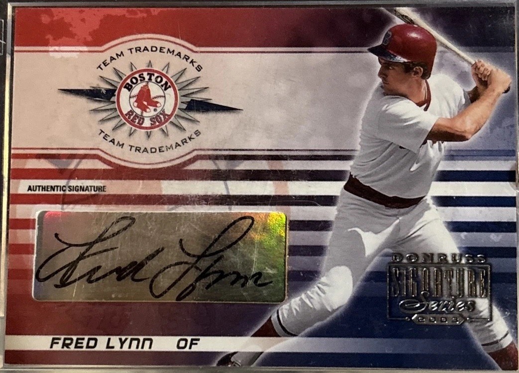 2003 Donruss Signature Series - Team Trademarks Fred Lynn #TT-10 Signatures /250