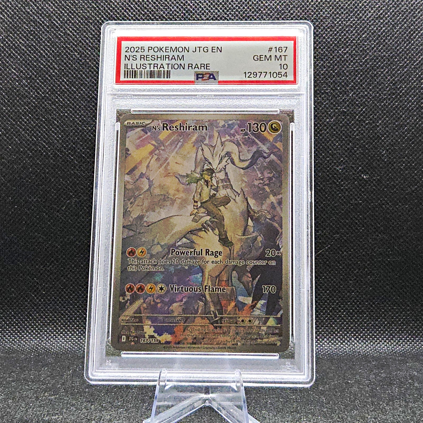 Pokémon TCG N's Reshiram 167/159 JTG Journey Together Illustration Rare PSA 10 Pokémon TCG N's Reshiram 167/159 JTG Journey Together Illustration Rare PSA 10