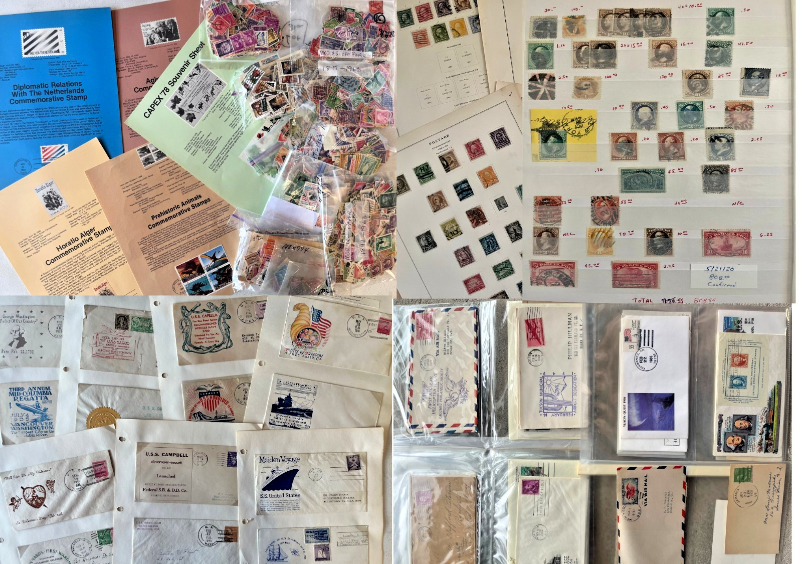 UNITED STATES US POSTAGE STAMP COLLECTIONS LOTS TO DISCOVER VINTAGE 500+ STAMPS
