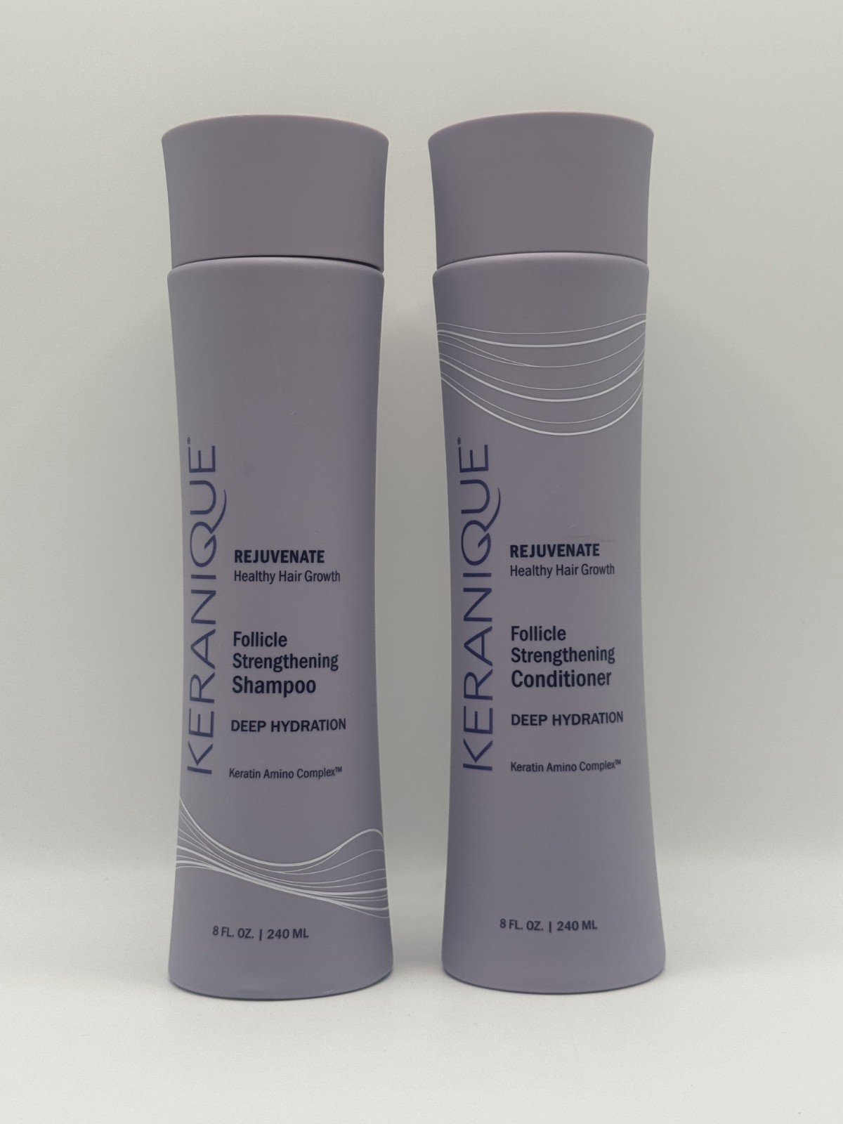 Keranique Deep Hydration Follicle Strengthening Shampoo & Conditioner Set 8FL 0Z