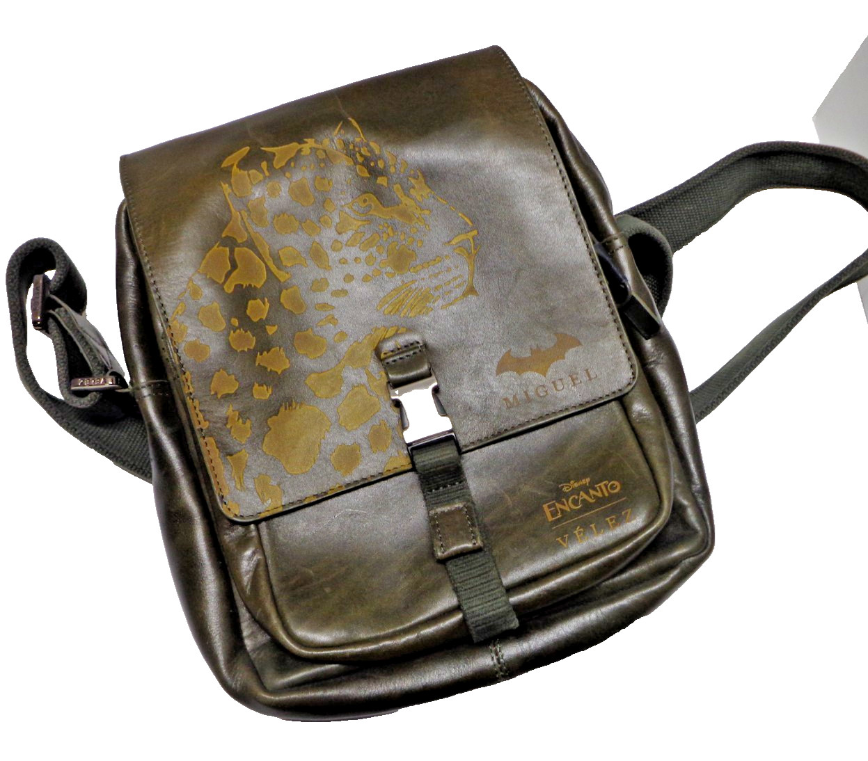 Disney\'s Encanto x Vélez leather messenger bag - Miguel/Batman Embossed - READ