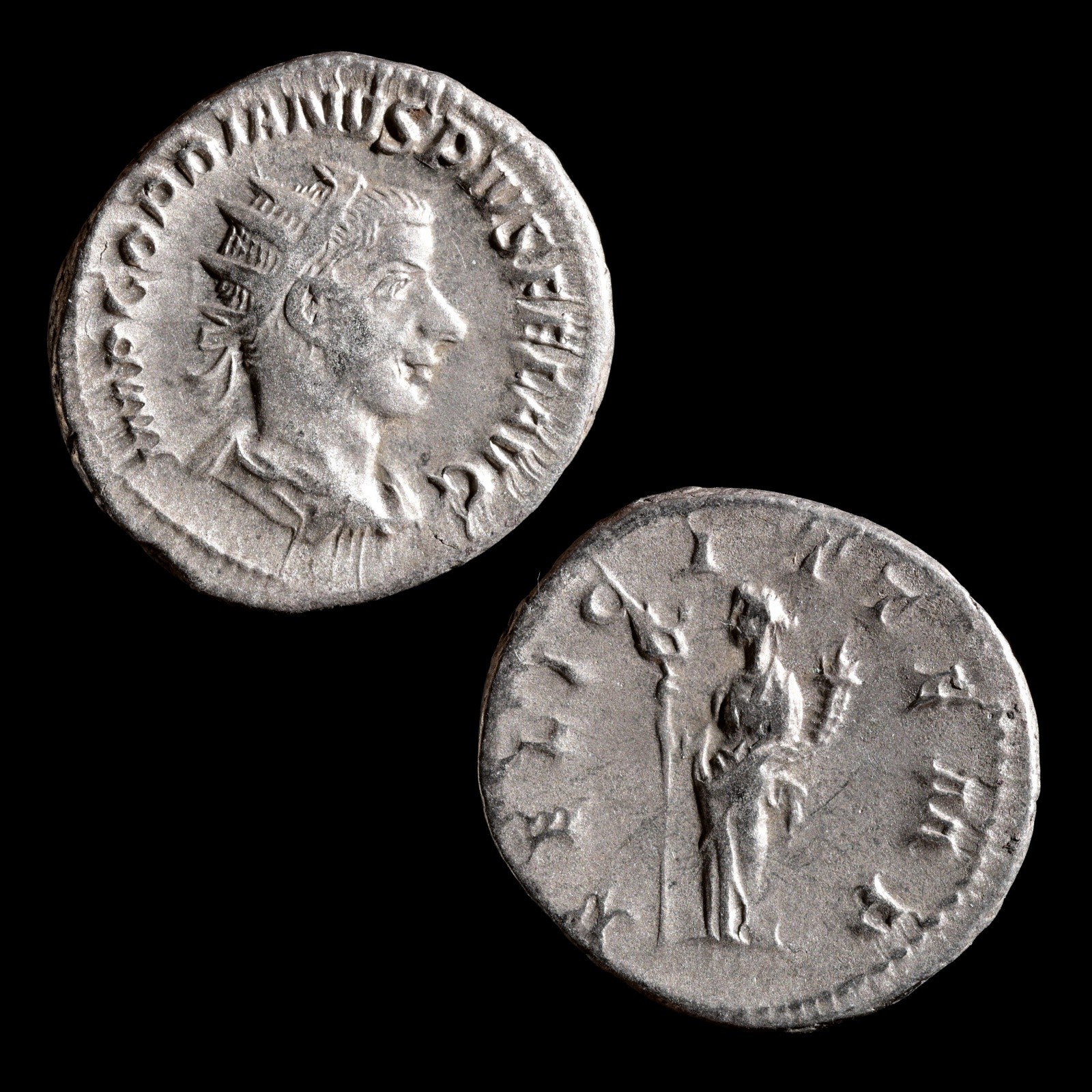 Gordian III AR Antoninianus 243-244 AD Rome Felicitas Ancient Roman Silver Coin Gordian III AR Antoninianus 243-244 AD Rome Felicitas Ancient Roman Silver Coin