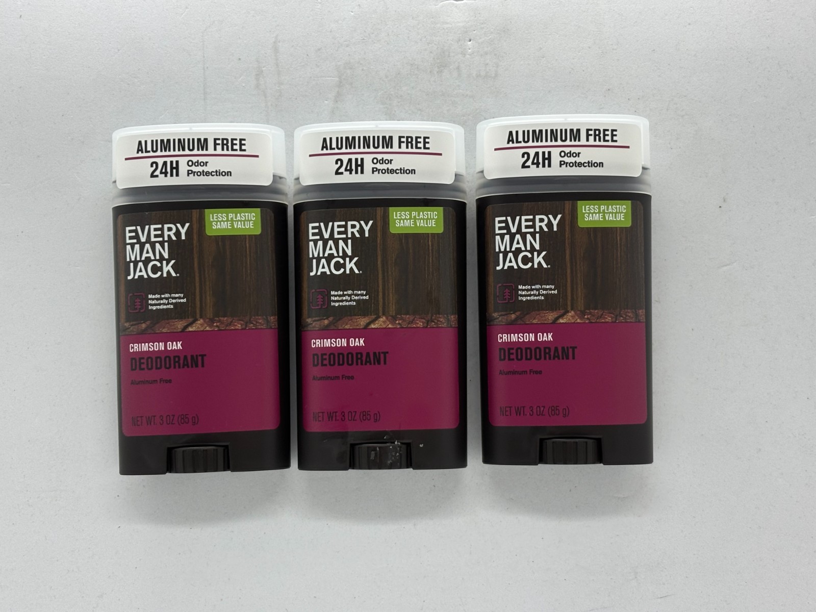 Every Man Jack Deodorant Crimson Oak Aluminum Free 3 x 3z., 