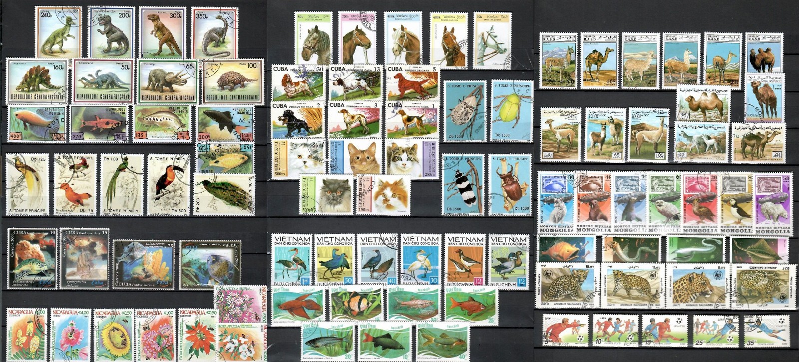 300 different sets + 90 souvenir sheets --- topical collection (lot) CTO #300+90