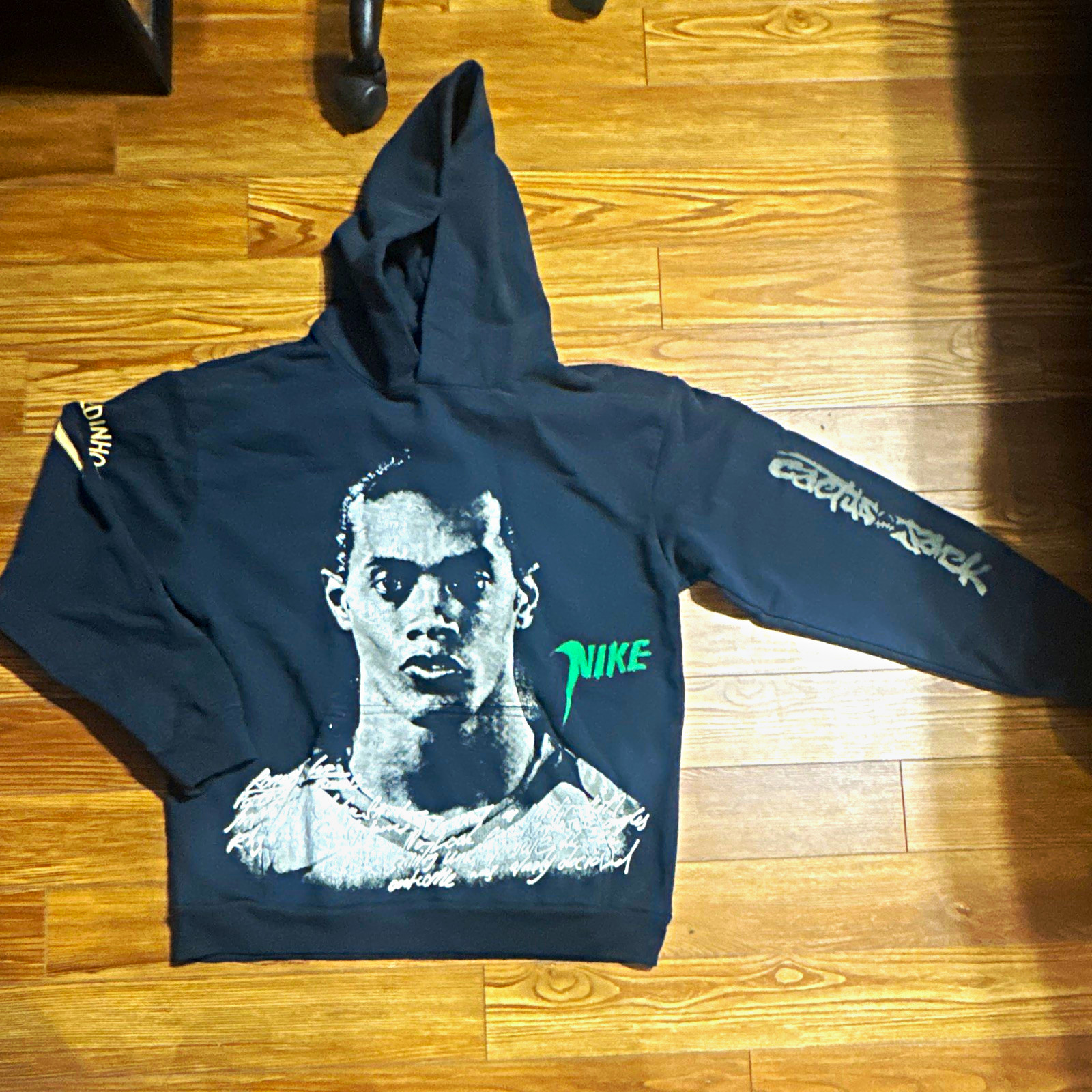 Nike Travis Scott Men\'s Black Pullover Hoodie Graphic Logo Print Fleece 2XL
