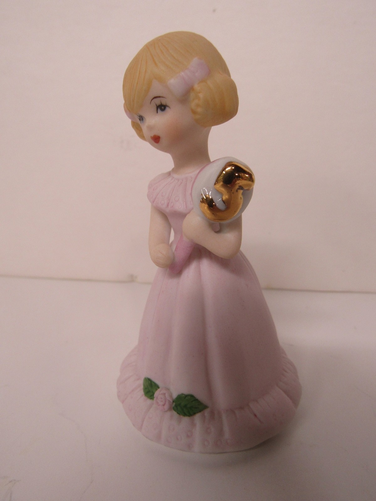 Vintage 1982 Enesco Growing Up Birthday Girl Figurine Age 5 Ships Free