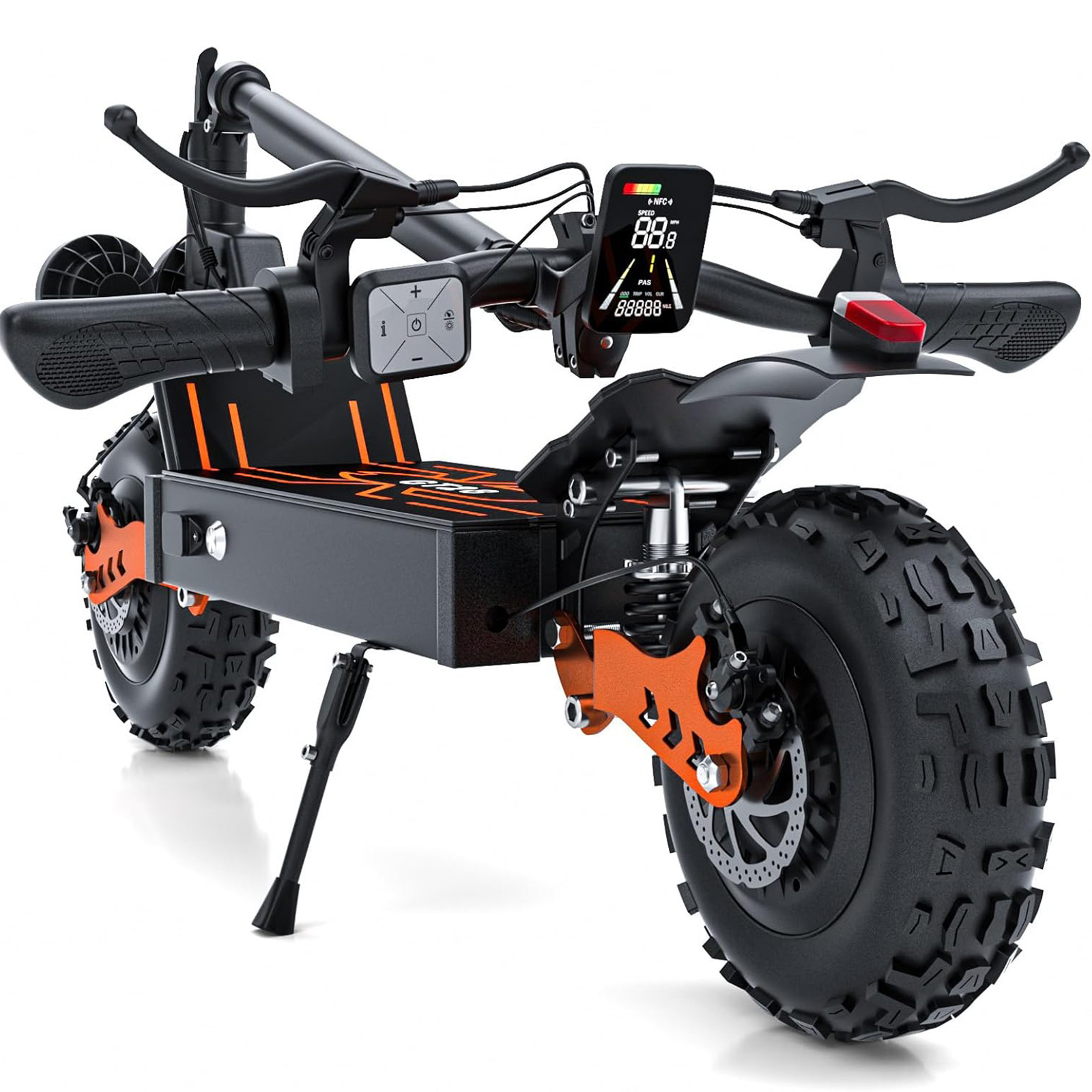2400W Adult Electric Scooter Foldable 50 Miles Long Range 30 MPH Urban Commuter