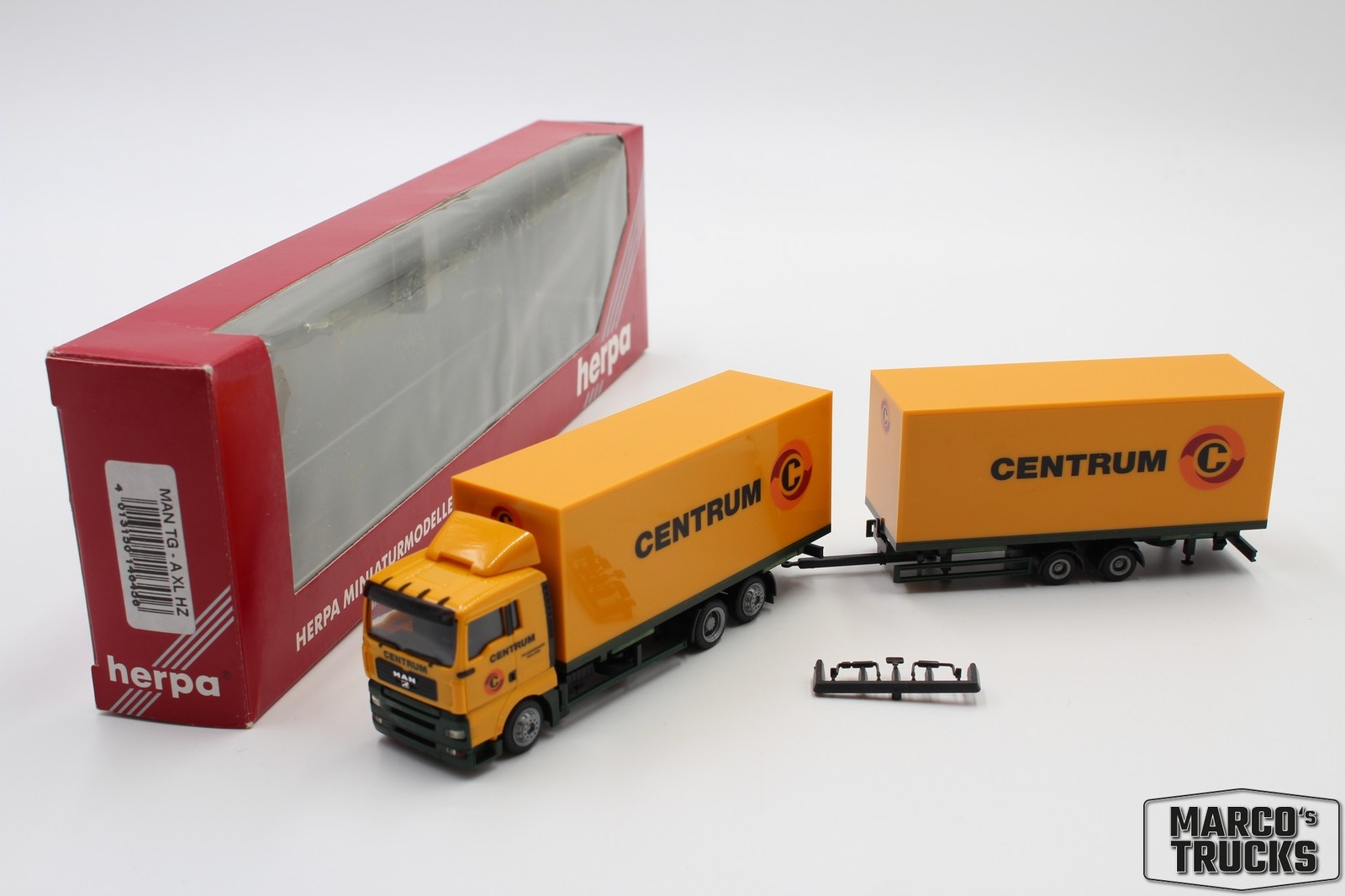 Herpa MAN TGA XL Swap body trailer truck „Centrum“ 146456 1:87 /H21362