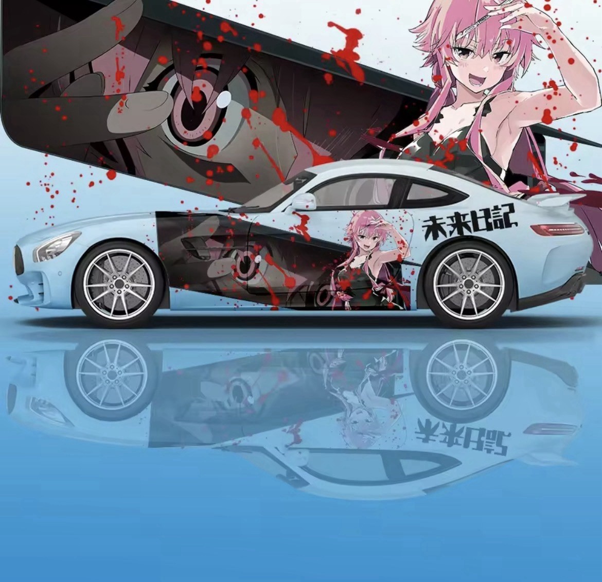 Itasha Custom Car Decals; Anime Inspired Car Decals; Itasha Side Decal,Both Side
