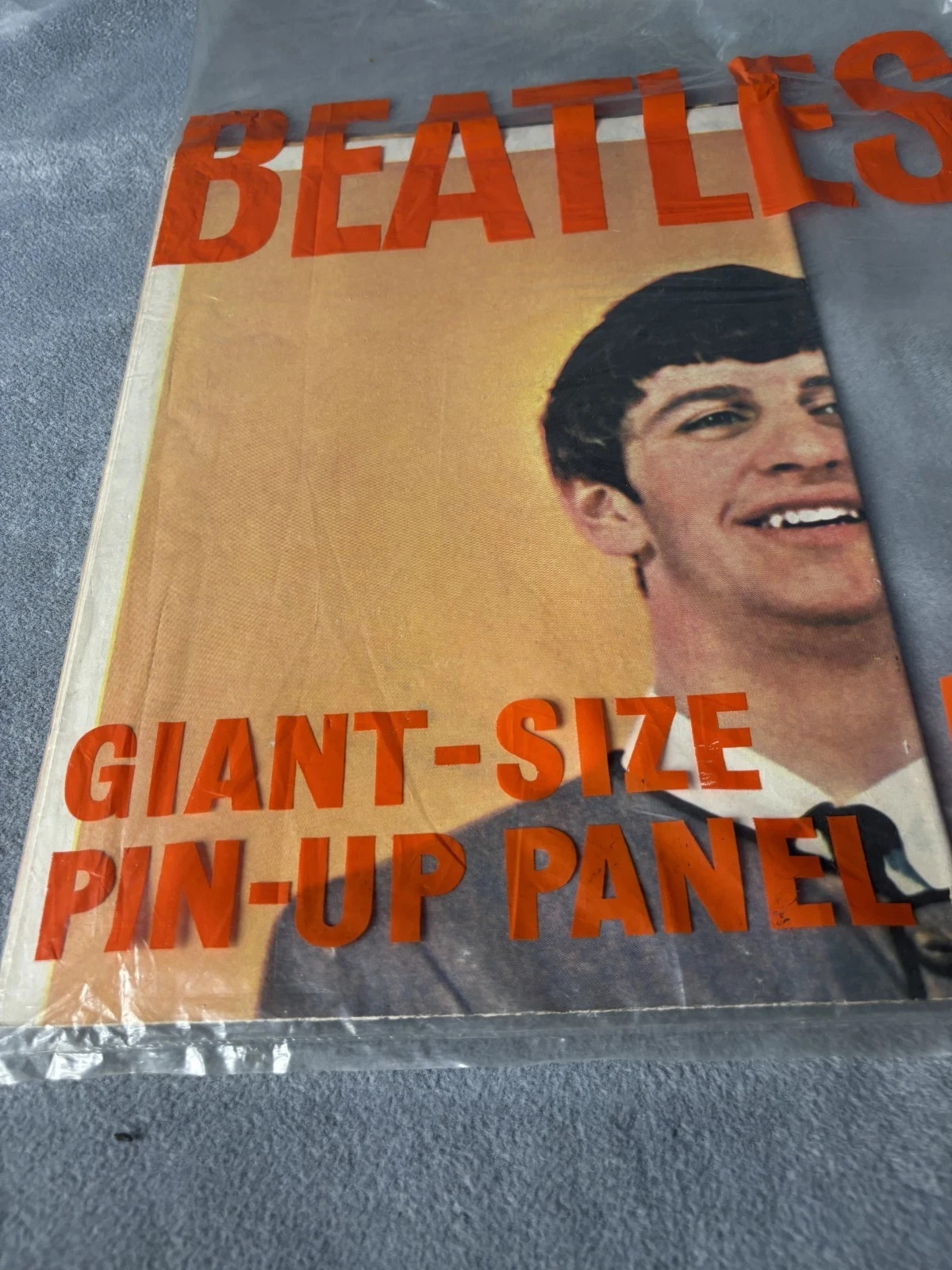 Vintage 1964 Beatles Giant-Size Pin-Up Panel SEALED Unopened George Newnes RARE