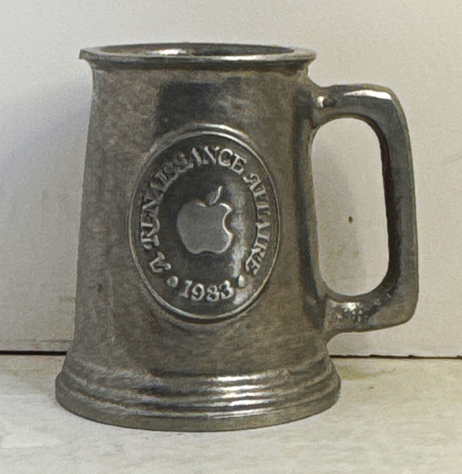 Vtg 1983 Apple Computer Wilton Armetale Tankard Mug Operations Division Rare