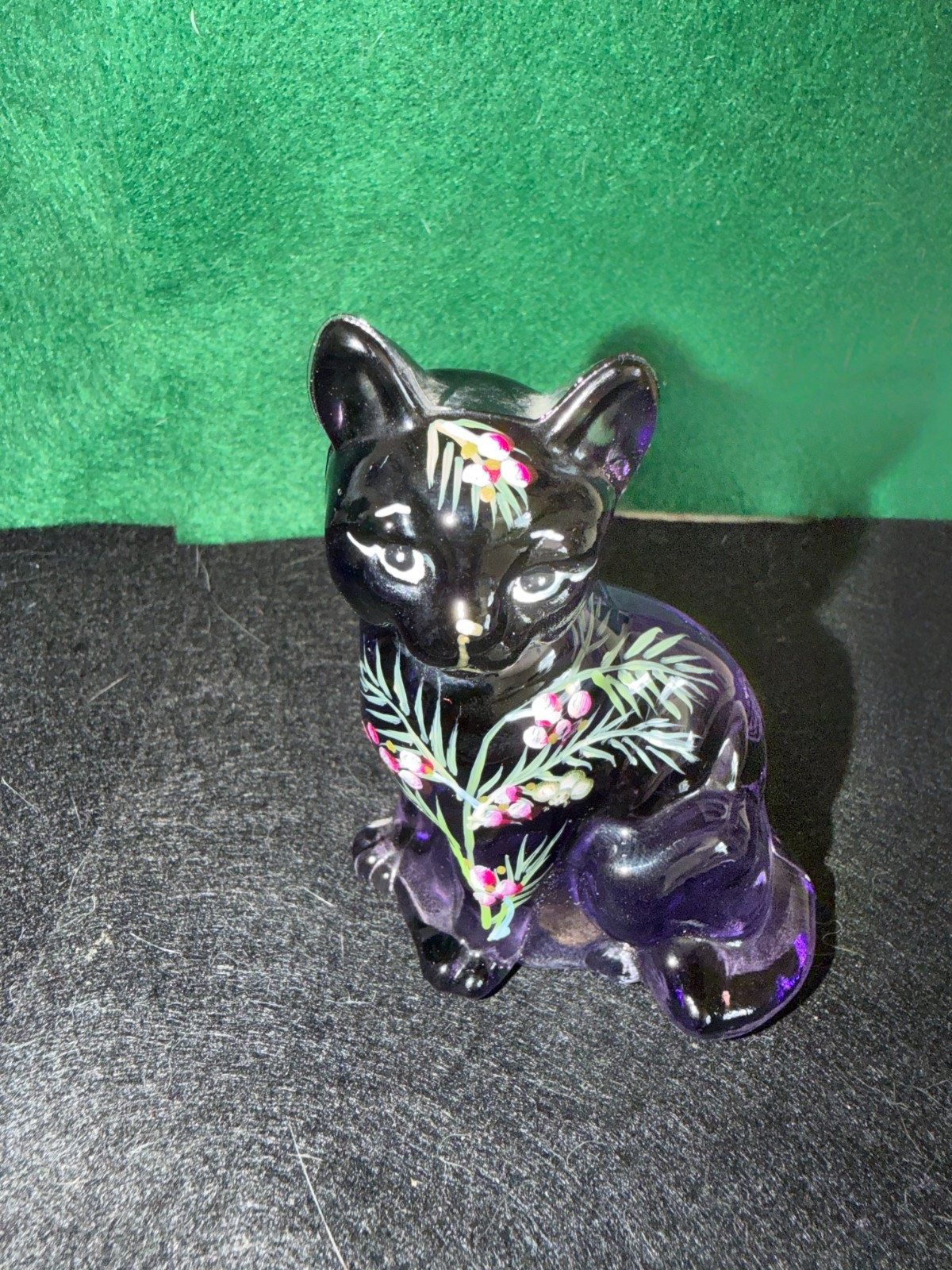 Fenton Rare Sitting Cat Hidden Mouse Collection Sold on QVC