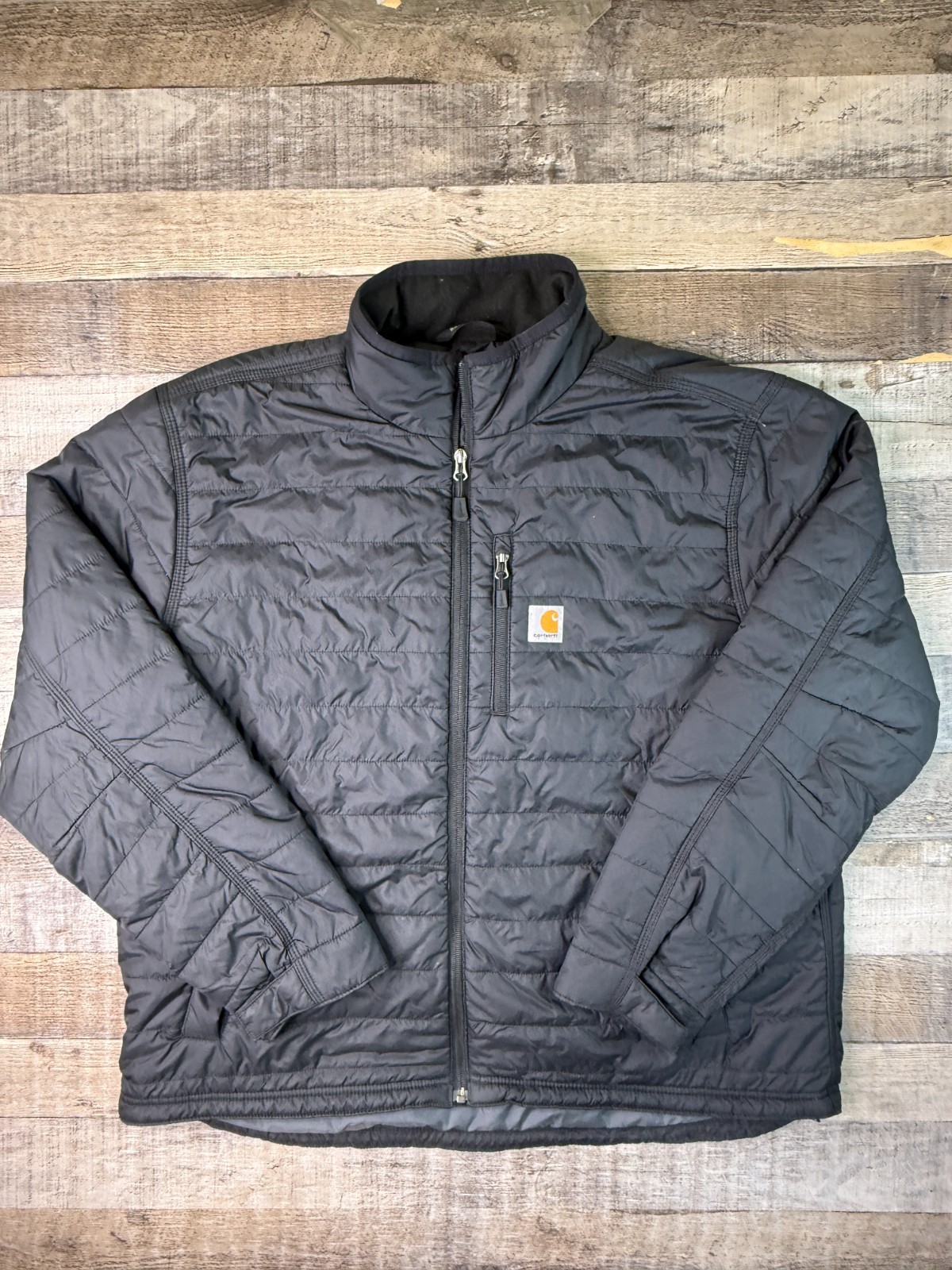 Carhartt Rain Defender Gilliam Jacket Mens XL Black Relaxed Fit Quilted Puffer Carhartt Rain Defender Gilliam Jacket Mens XL Black Relaxed Fit Quilted Puffer