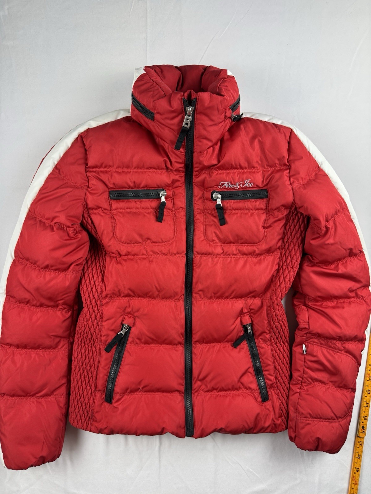 Bogner Fire + Ice Womens Red Down Ski Jacket Puffer Coat Small Snag Hole