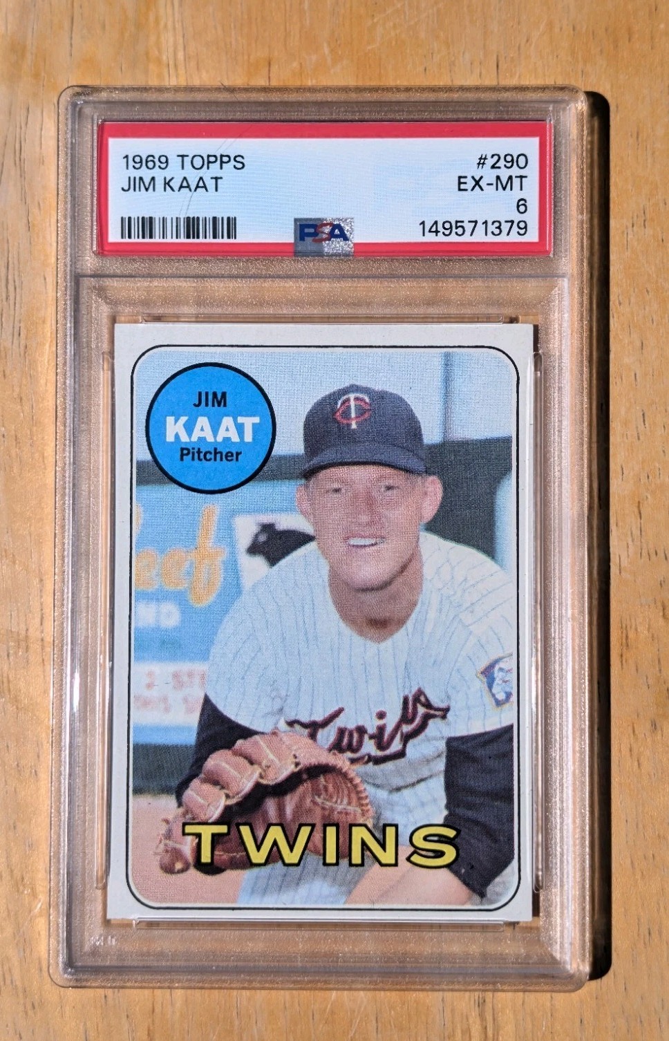 1969 Topps Jim Kaat PSA 6 #290 Minnesota Twins HOF EX-MT 1969 Topps Jim Kaat PSA 6 #290 Minnesota Twins HOF EX-MT