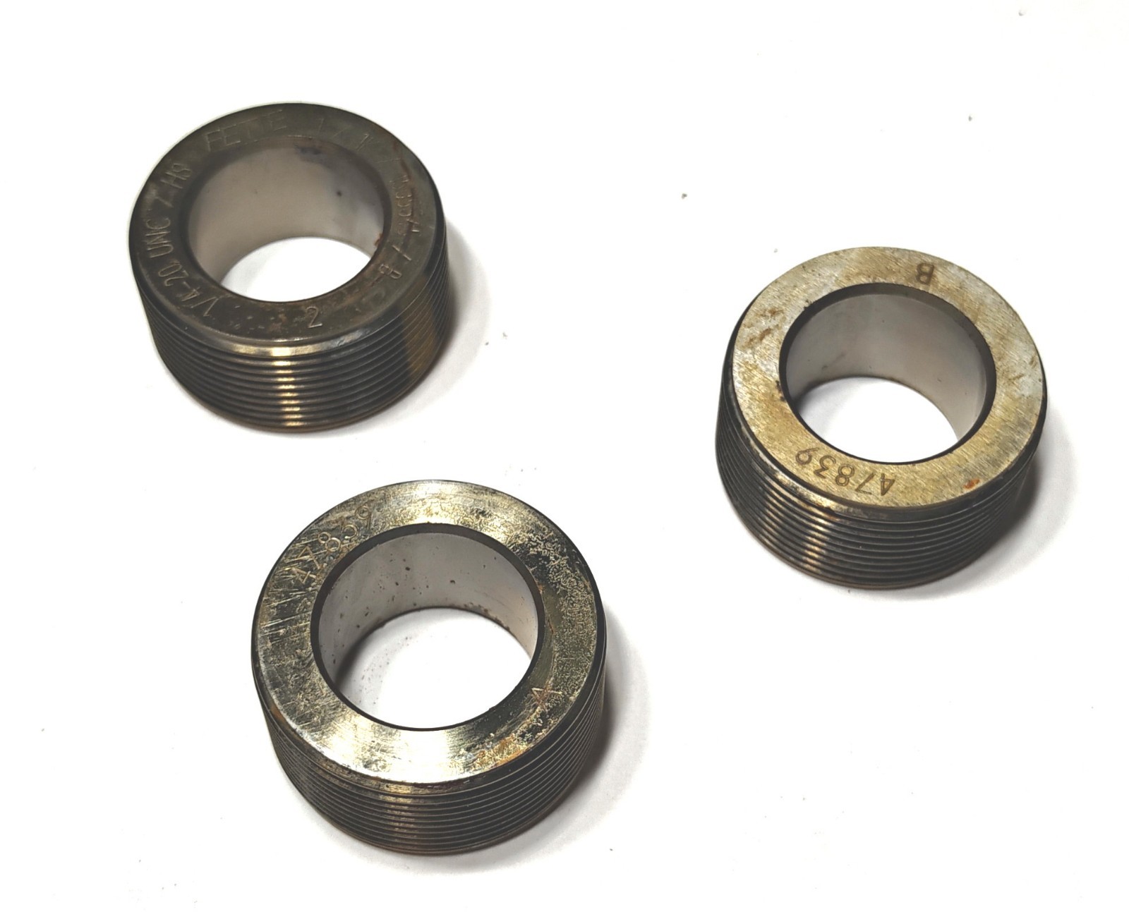 Fette 1505545 Thread Rolls 1/4-20 UNC 1K precision cold-forming dies F1 Axial