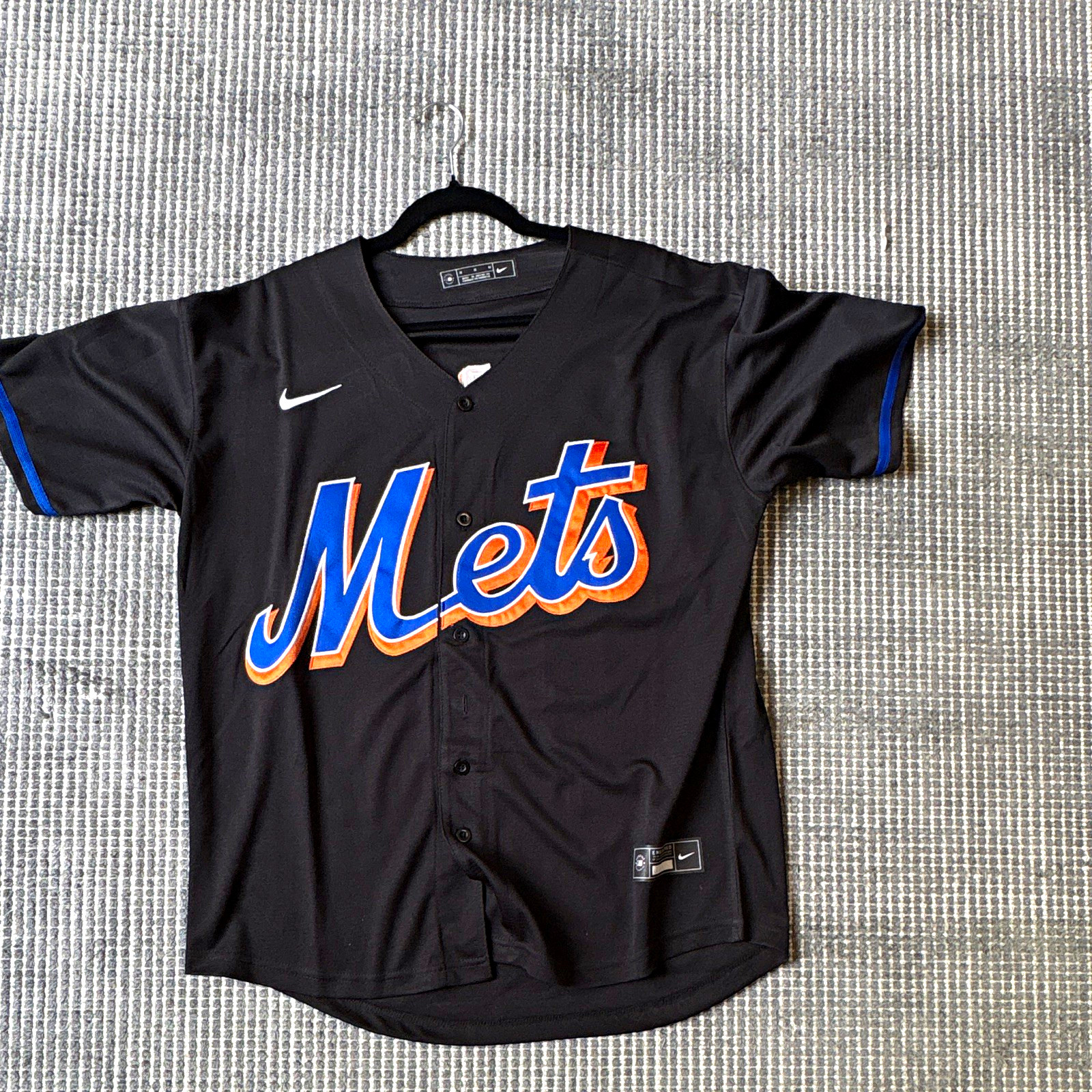 Nike New York Mets Francisco Lindor #12 Black MLB Baseball Jersey Size M