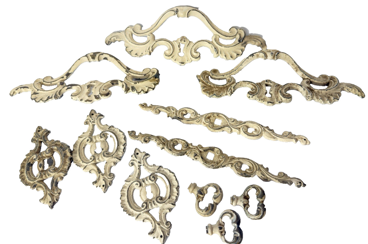 11 Pc VTG Drexel Heritage French Provincial Ornamental Drawer Knobs Pulls Accent 11 Pc VTG Drexel Heritage French Provincial Ornamental Drawer Knobs Pulls Accent