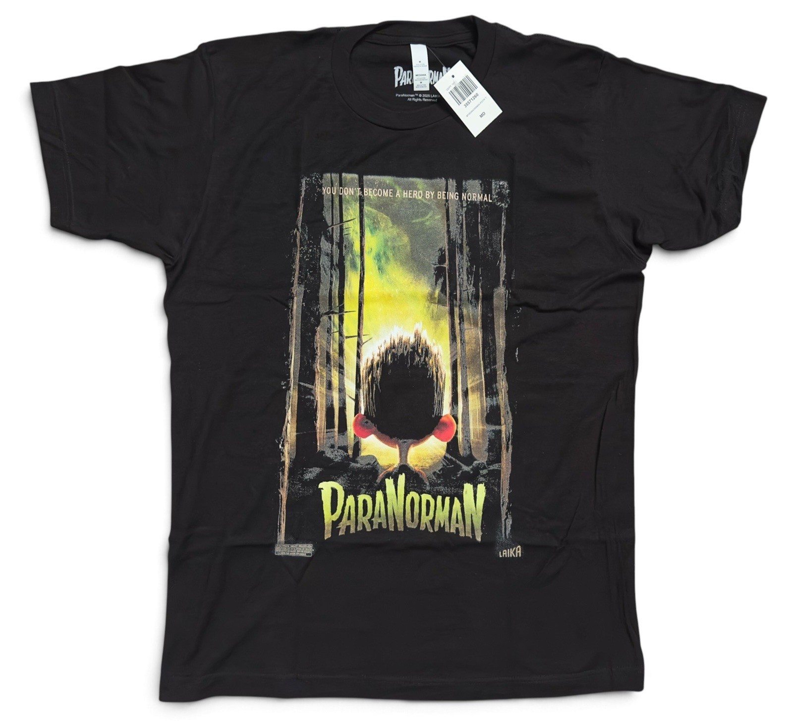 ParaNorman Movie Poster T Shirt Black LAIKA Studios Promo Horror Graphic Tee M