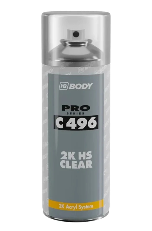 HB BODY HB-C496 2K HS CLEARCOAT 400ML AEROSOL - 