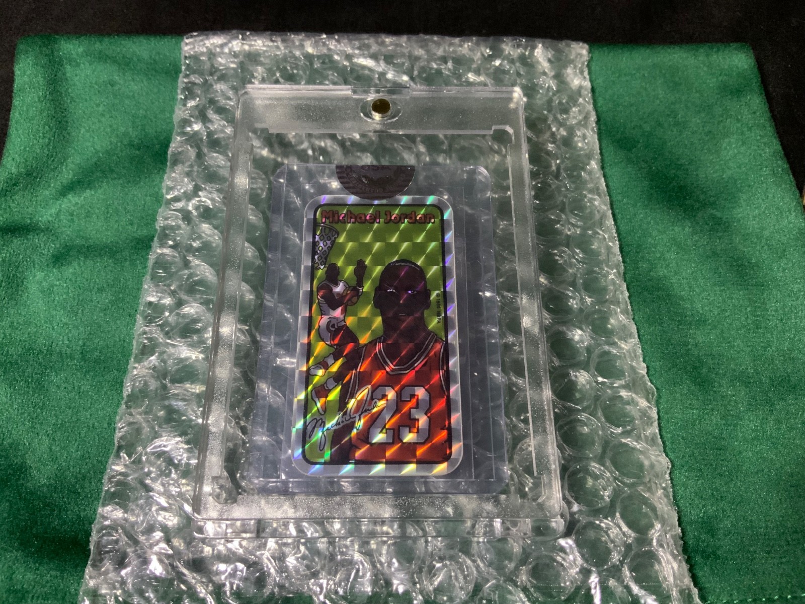 1985 Michael Jordan Mini Prizm NBPA Vending Machine NBA Sticker Card Sealed