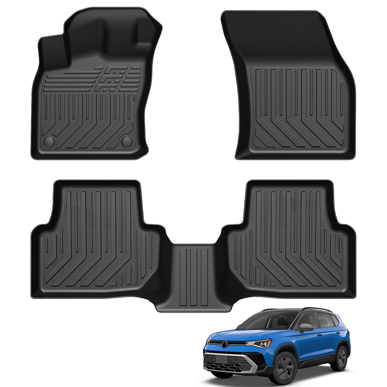 All Weather Floor Mats for Volkswagen Taos 2022-2026 Accessories