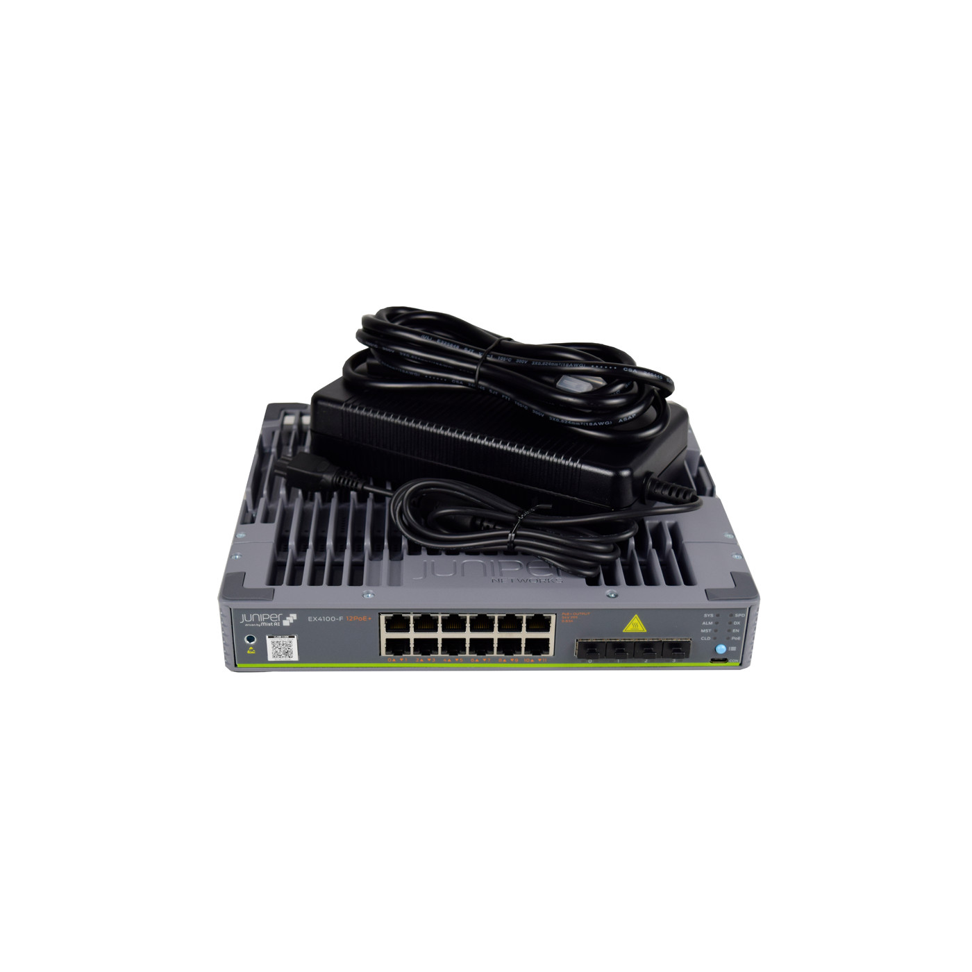 Juniper EX4100-F-12P Switch 12x 1GbE PoE  2x 10GbE Uplinks 4x 10GbE Stack Ports