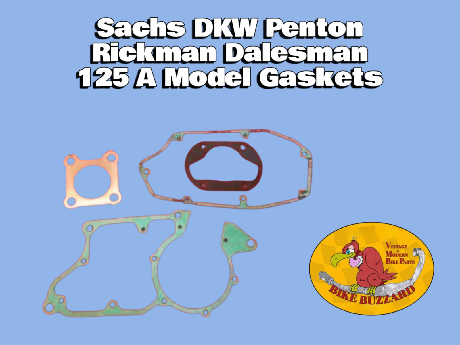 Sachs Monark DKW Penton Rickman Dalesman Hercules 125 A Model Gasket Set NEW