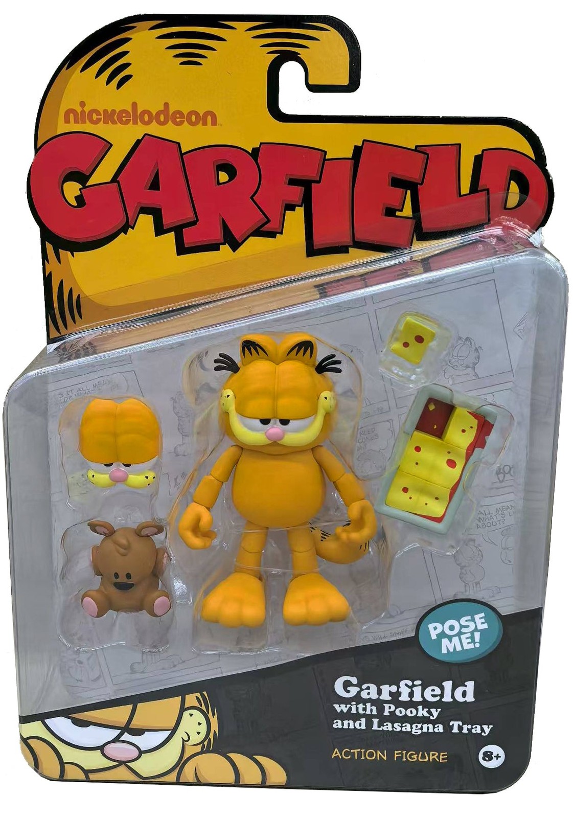 Garfield Action Figure - 25 Points of Articulation with Lasagna & Pooky