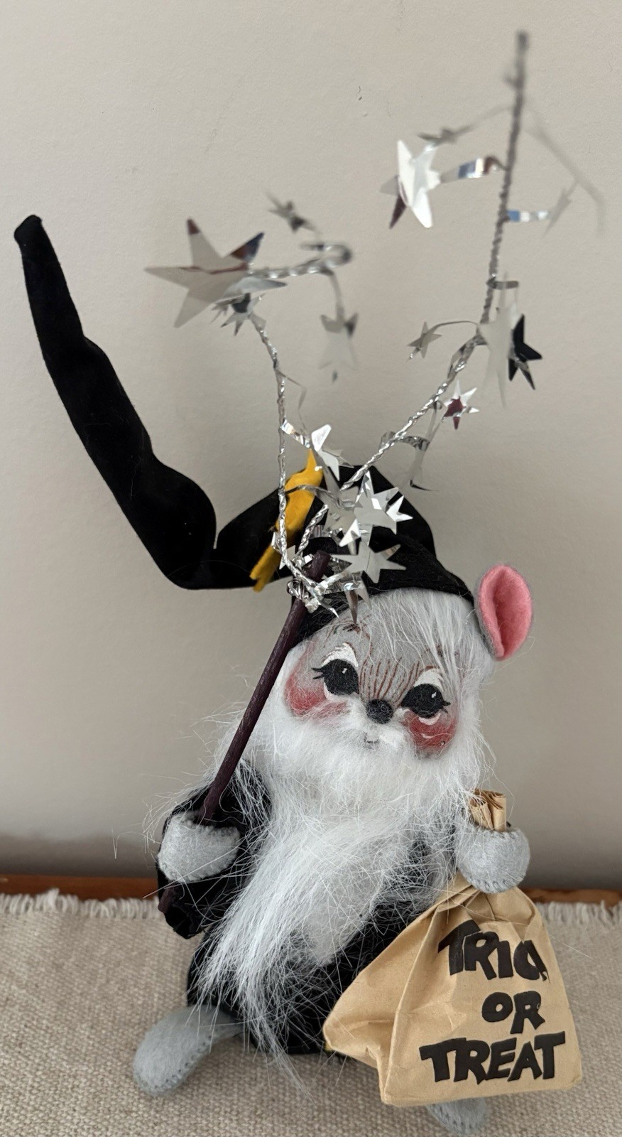 Vintage 1993  Annalee Doll - Halloween Trick Or Treat Mouse Merlin Wizard