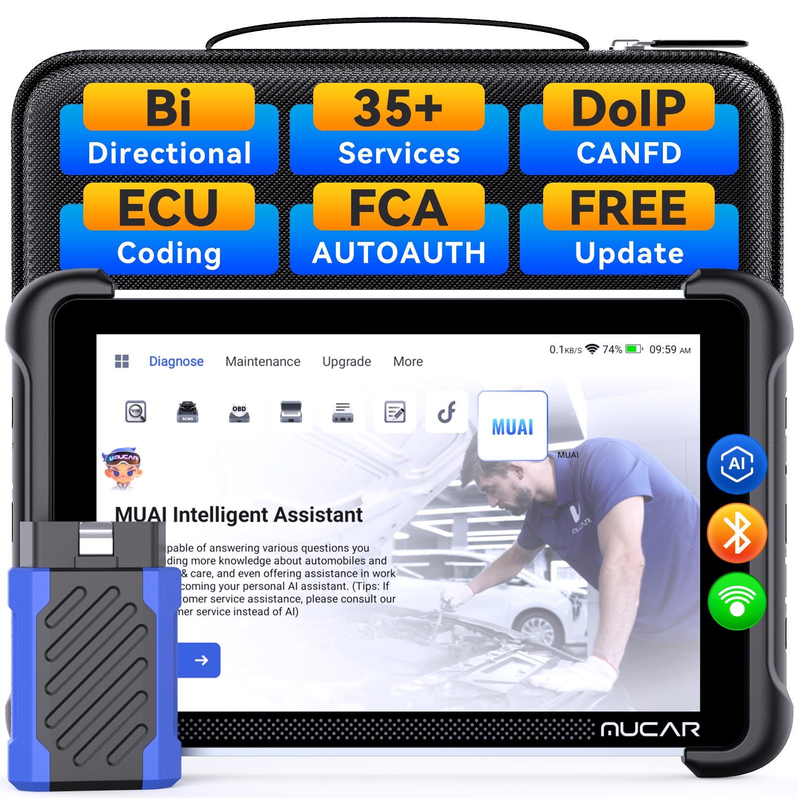 MUCAR 892BT/892BT PRO AI Topology J2534 Full System OBD2 Scanner Diagnostic Tool