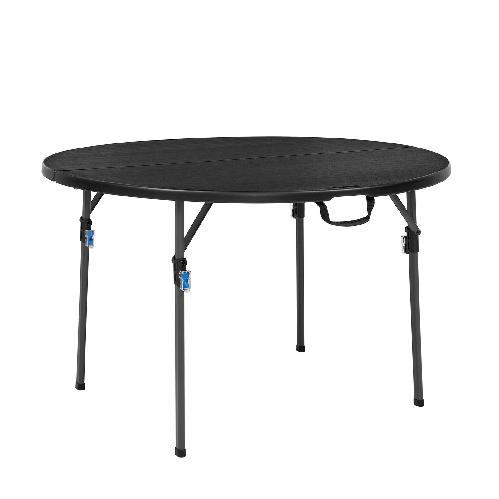Mainstays 4ft Round Folding Table 48in Plastic Indoor Outdoor 300lb Black