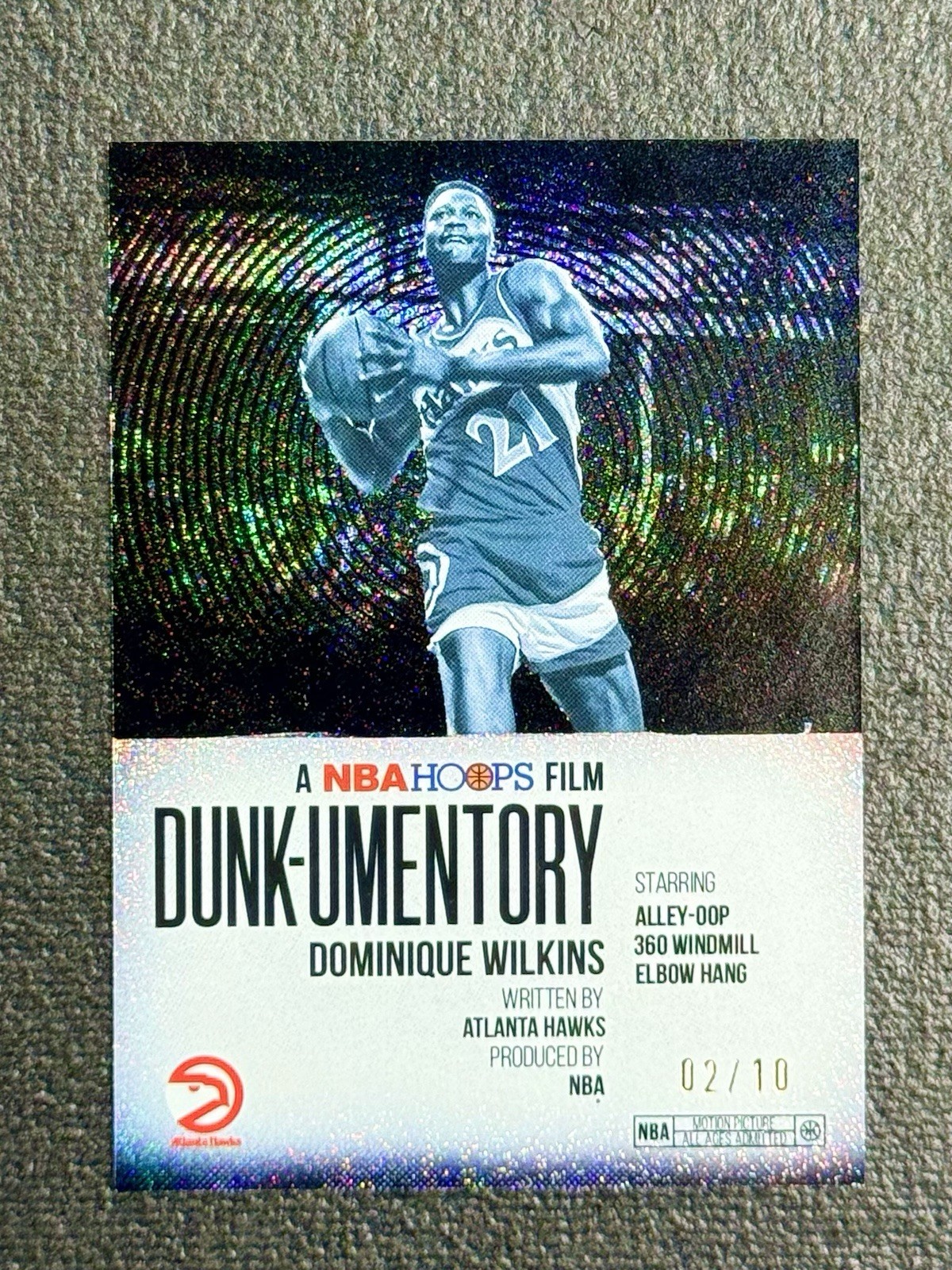 2025-26 Topps NBA Hoops Dunk-Umentory Dominque Wilkins Black Sparkle /10 💎⭐️📈 2025-26 Topps NBA Hoops Dunk-Umentory Dominque Wilkins Black Sparkle /10 💎⭐️📈