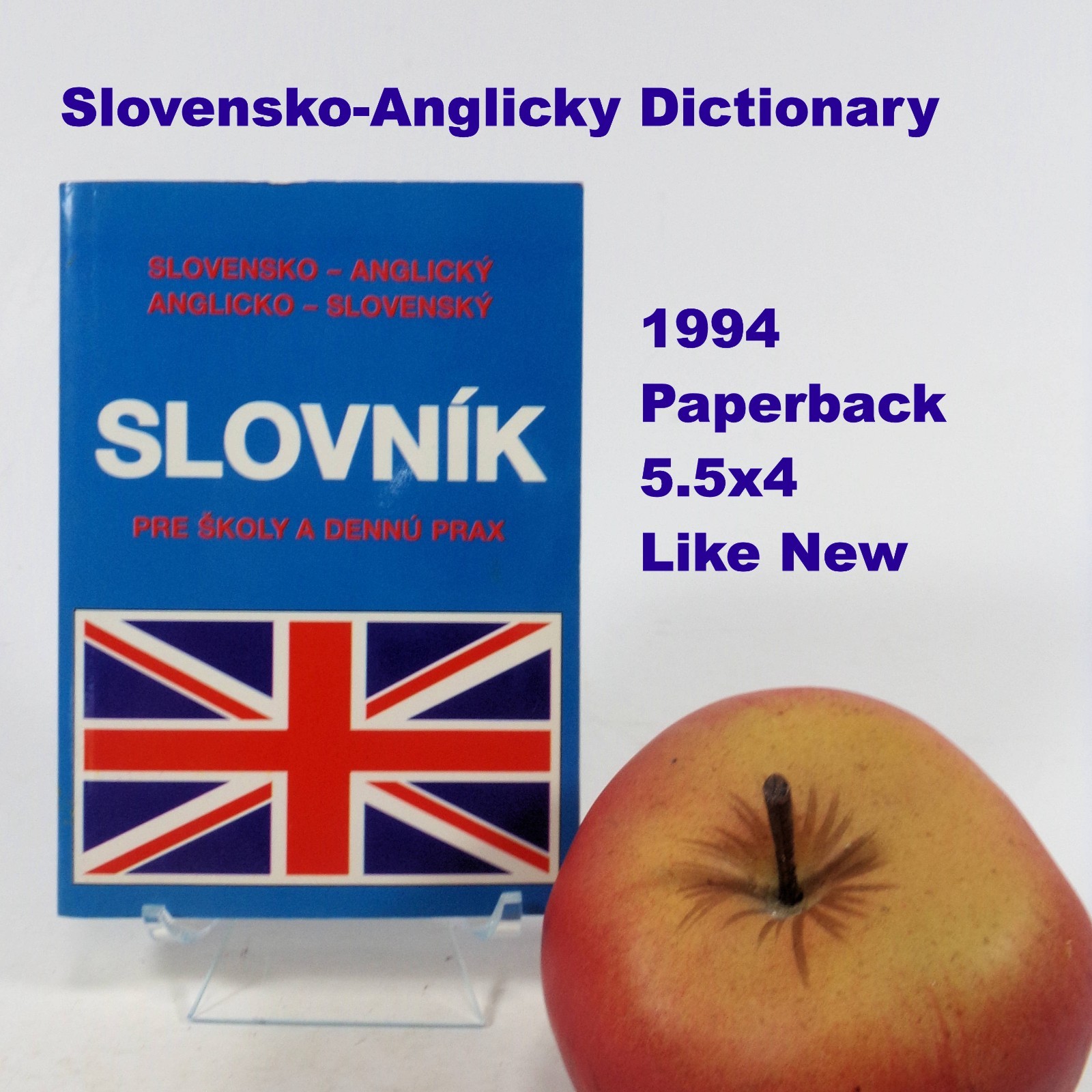 Slovnik Dictionary 1994 Slovensko-Anglicky Paperback 5.5x4 Small Size for Travel