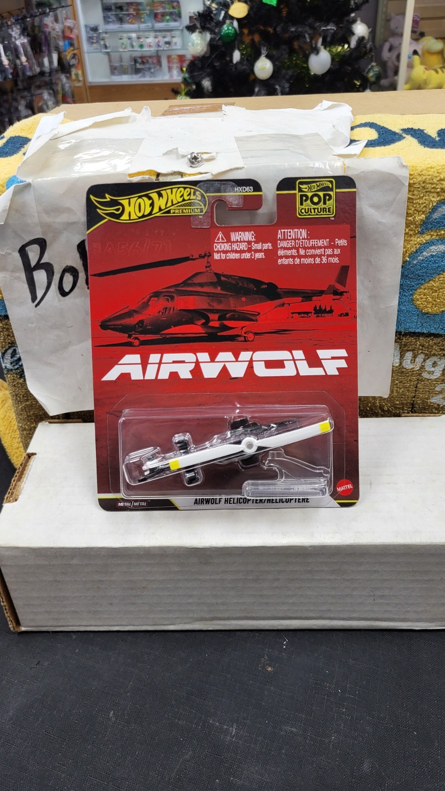 NIB 2025 AIRWOLF HELICOPTER HOT WHEELS PREMIUM REAL RIDER POP CULTURE 1/64
