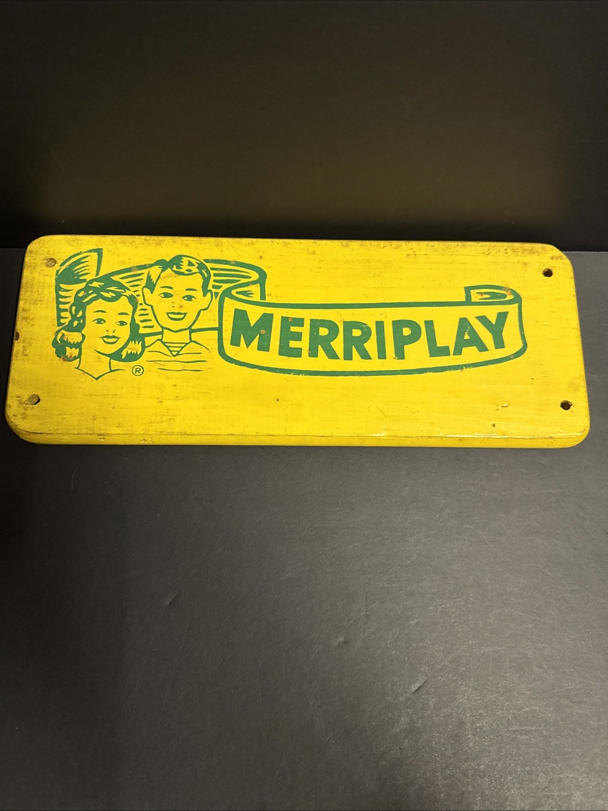 Merrily Wooden Swing Seat Vintage.  Could Also Be Used as Decor or a Sign