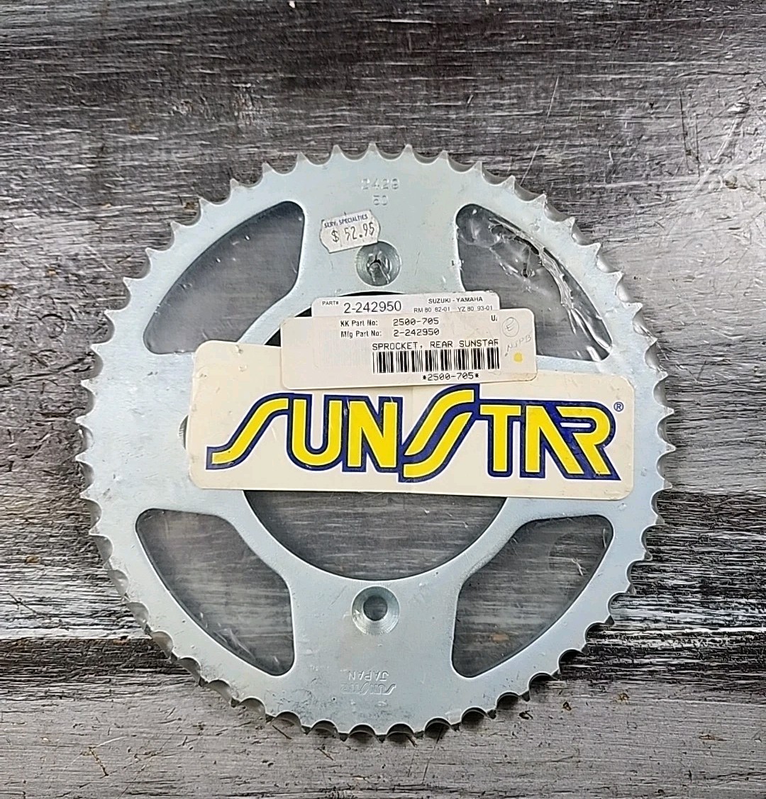 Sunstar Rear Steel 50T Sprocket 2-242950 Yamaha Suzuki