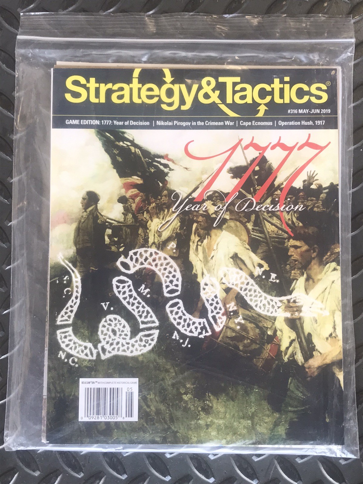 SPI Strategy & Tactics Issue #316 S&T 1777 Year of Decision Unpunched Pieces Map