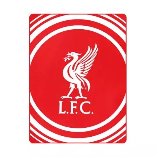 Liverpool FC Fleece Blanket - Official LFC Stripe Throw - 100x150cm