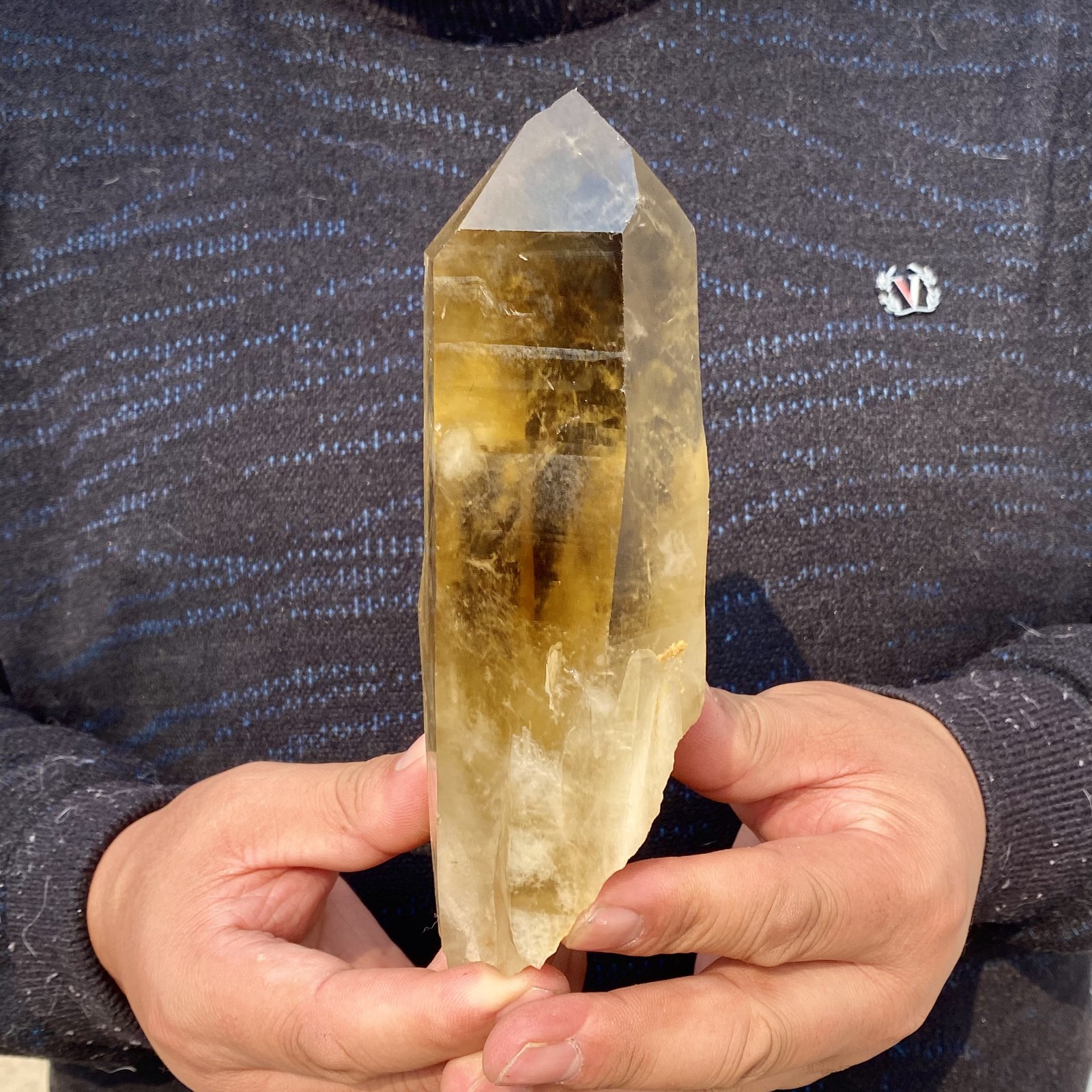 1.72LB Natural citrine Crystal quartz Cluster Mineral Specimen energy