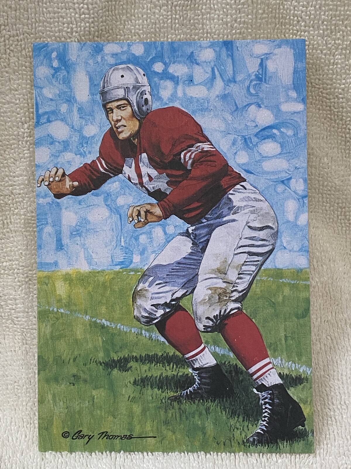 FRANK BRUISER KINARD NEW YORK SERIES 1 UNSIGNED CARD 17 GOAL LINE ART
