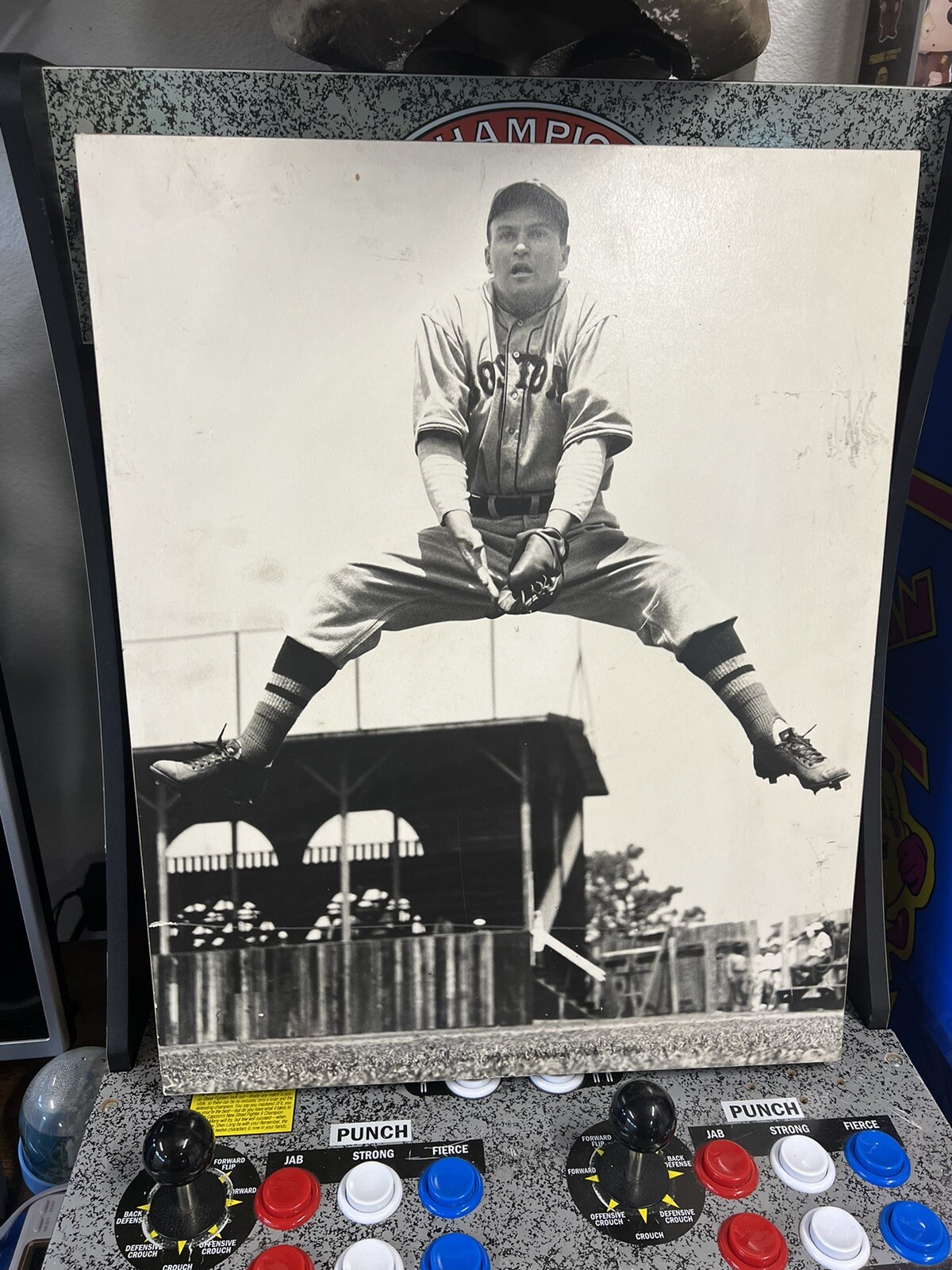 Vintage Boston Red Sox Joe Cronin Original 19.5 x 15.5 Photo on Canvas Wood READ