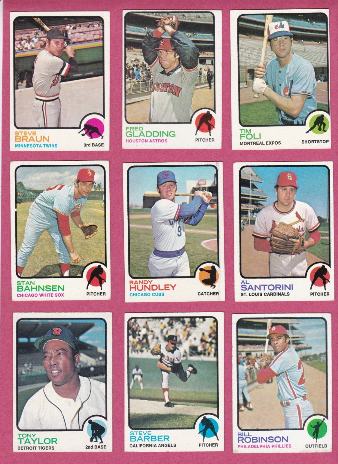 1973 Topps Baseball Cards, #4-#306 commons, mostly EX to EXMT