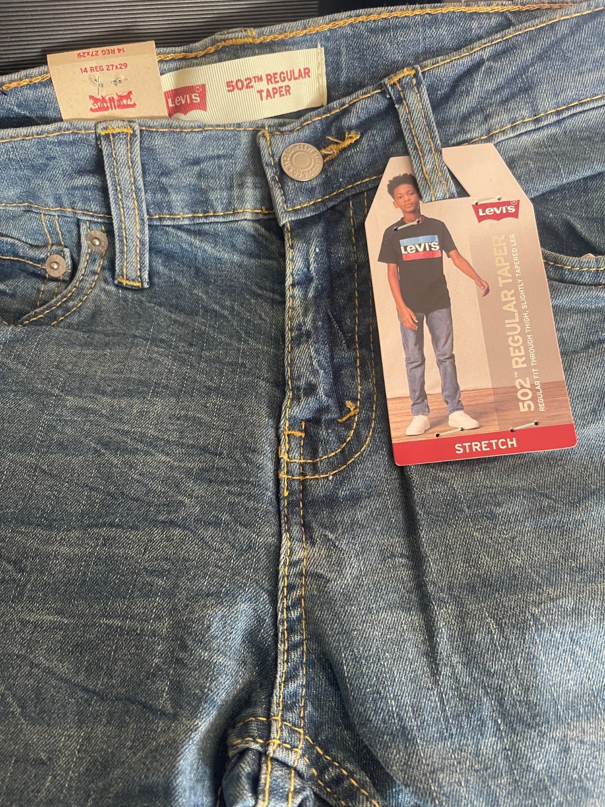 Levi Pants 502 Regular taper Child size 14 27x29 New with tags Levi Pants 502 Regular taper Child size 14 27x29 New with tags