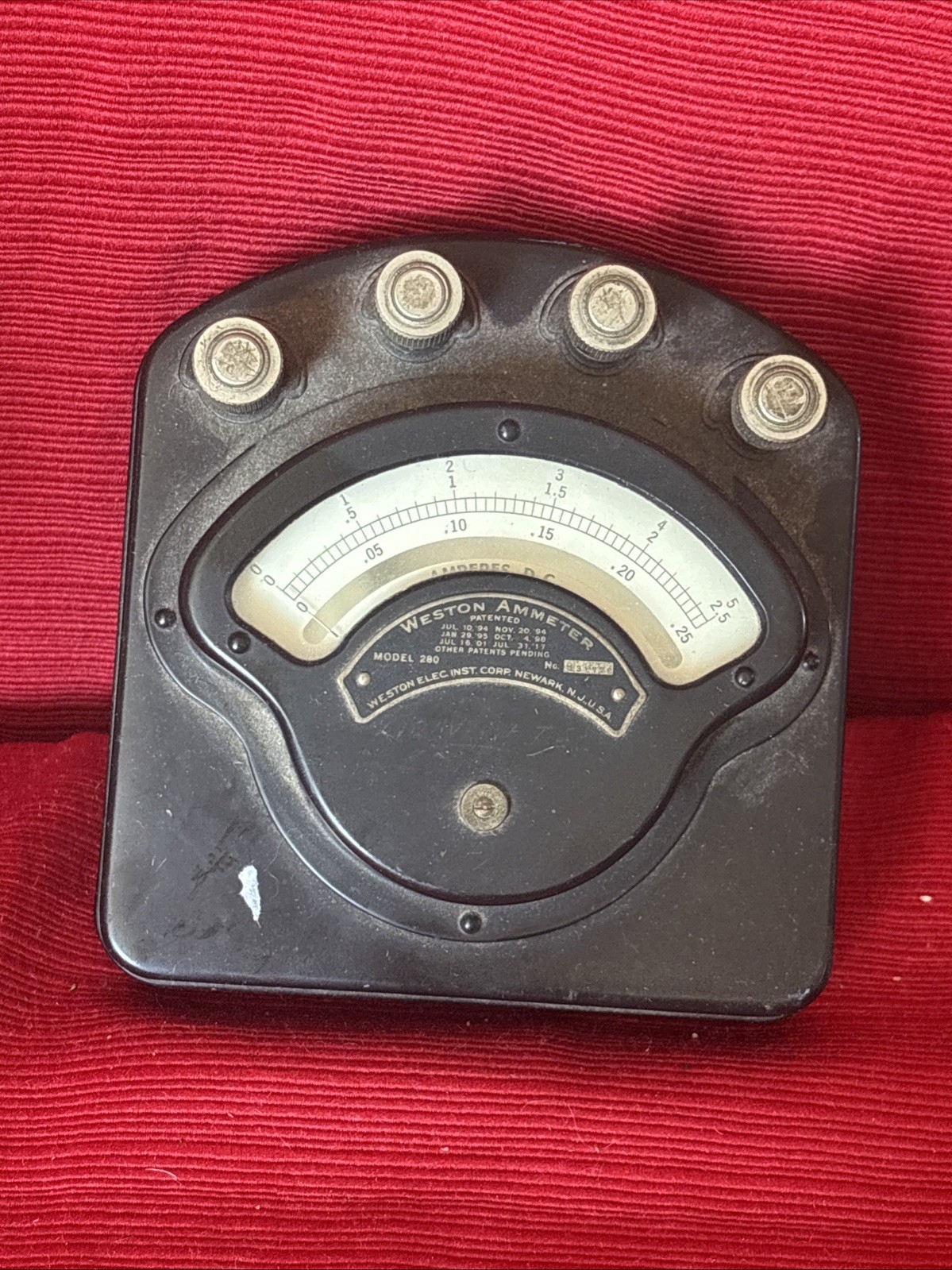 Weston Volt Ammeter 1917 1894 Early 1900s 1800s Train Transportation Antique Vgd