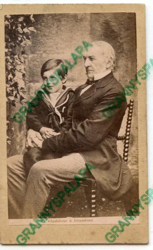 CDV-William Ewart Gladstone & Grandson-U.K. Prime Minister-