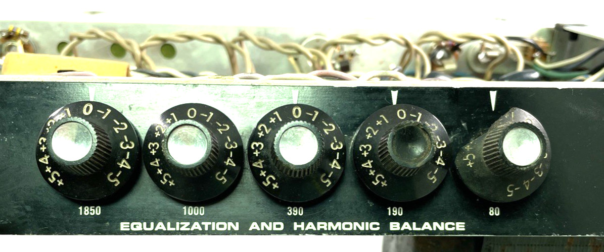 RARE Vintage 1978 Fender Studio Bass Equalization/Harmonic Balence Knobs 0 to+-5
