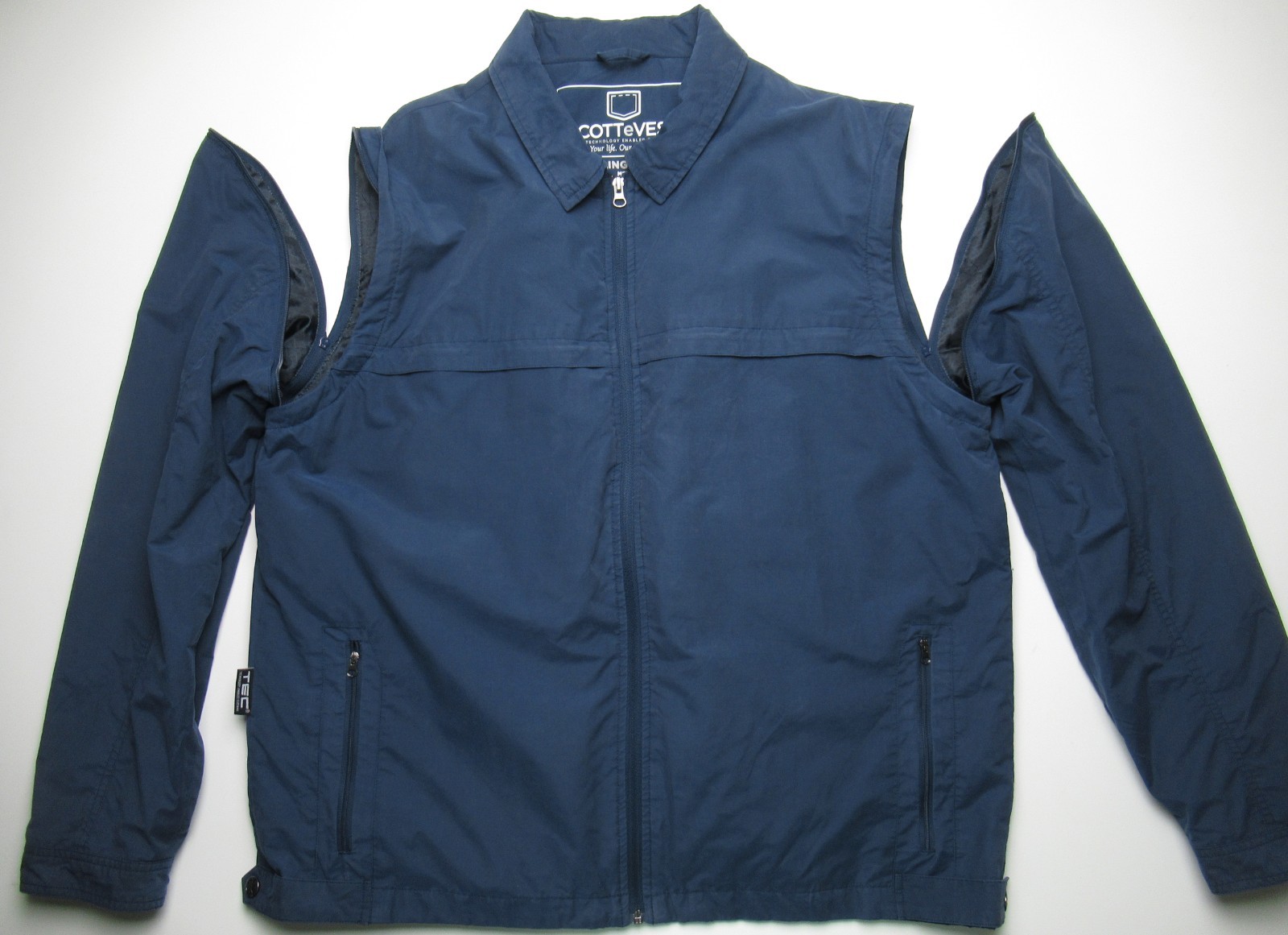 SCOTTeVEST Sterling TEC Convertible Travel Jacket Blue Mens XL / SCOTTeVEST Sterling TEC Convertible Travel Jacket Blue Mens XL /