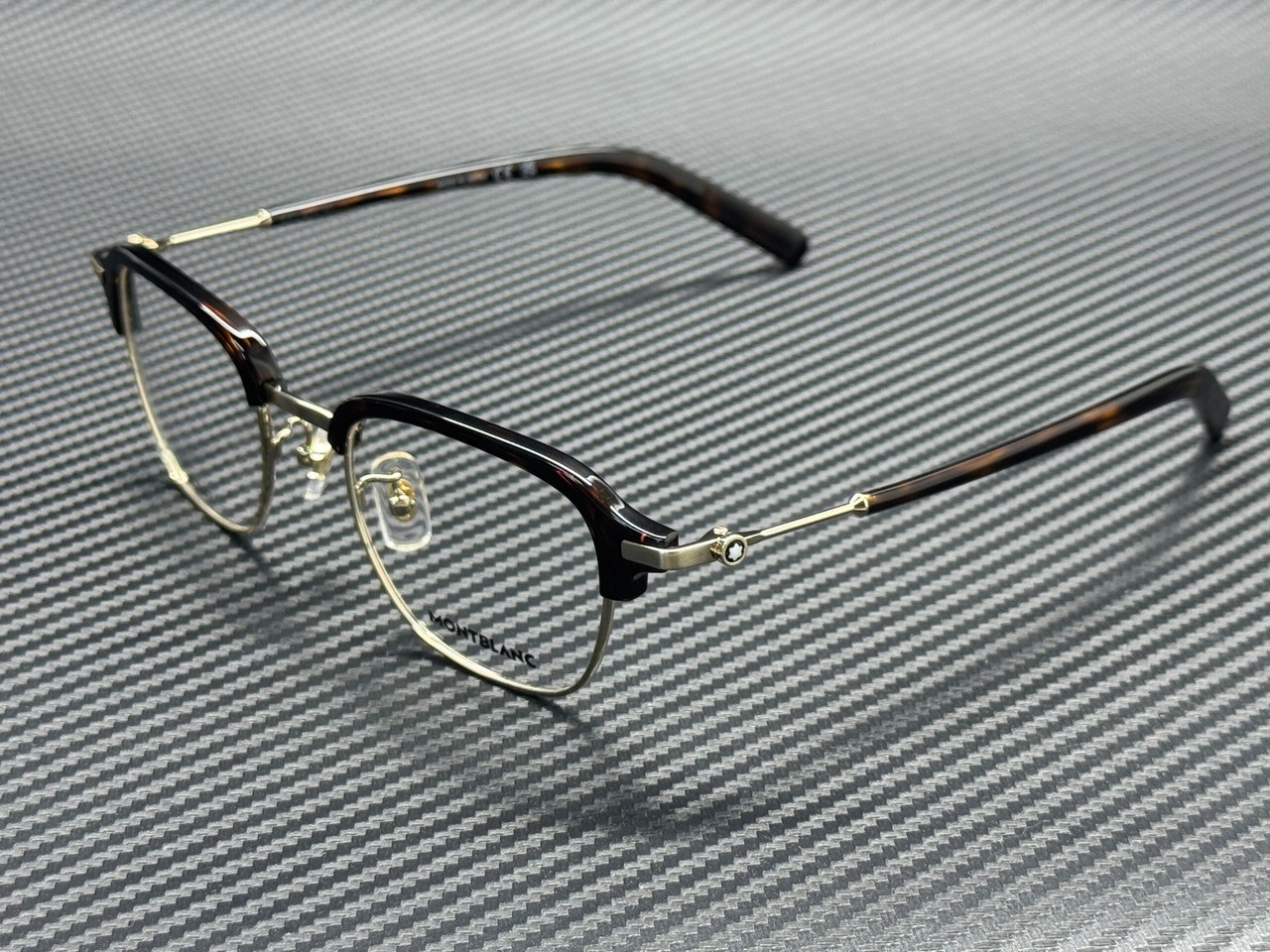 MONT BLANC MB0390O 003 Gold Brown Men\'s 50 mm Extra Large Eyeglasses